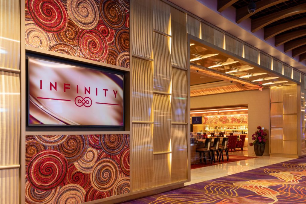 architectural shot of the infinity rewards room