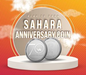 SAHARA branded 70th anniversary coin
