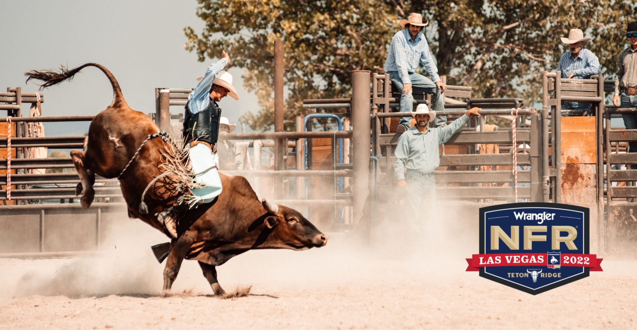 NFR hotel offer showing a guy riding a bull