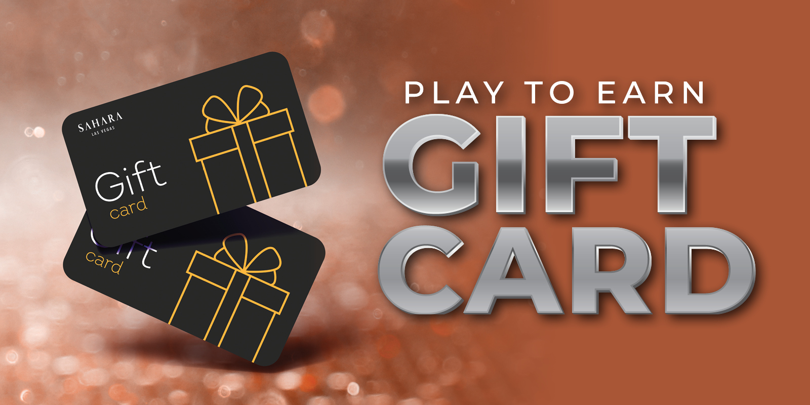 Play to Earn Amazon Gift Cards showing two gift cards and a brown autumn color theme
