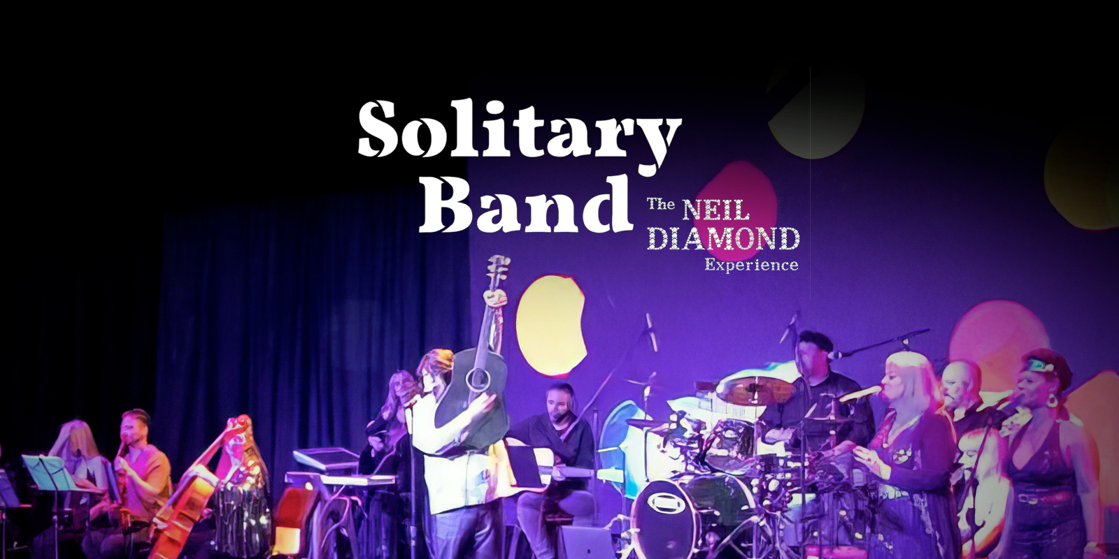 Neil Diamond band creative showing musicians on stage.