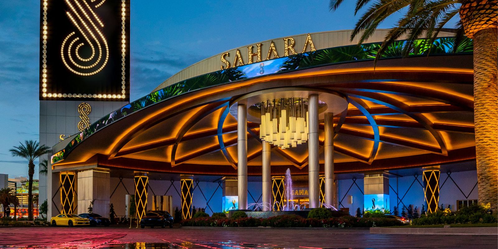 exterior shot of SAHARA Las Vegas
