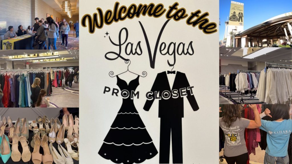 Collage of photos from Prom Closet 2025