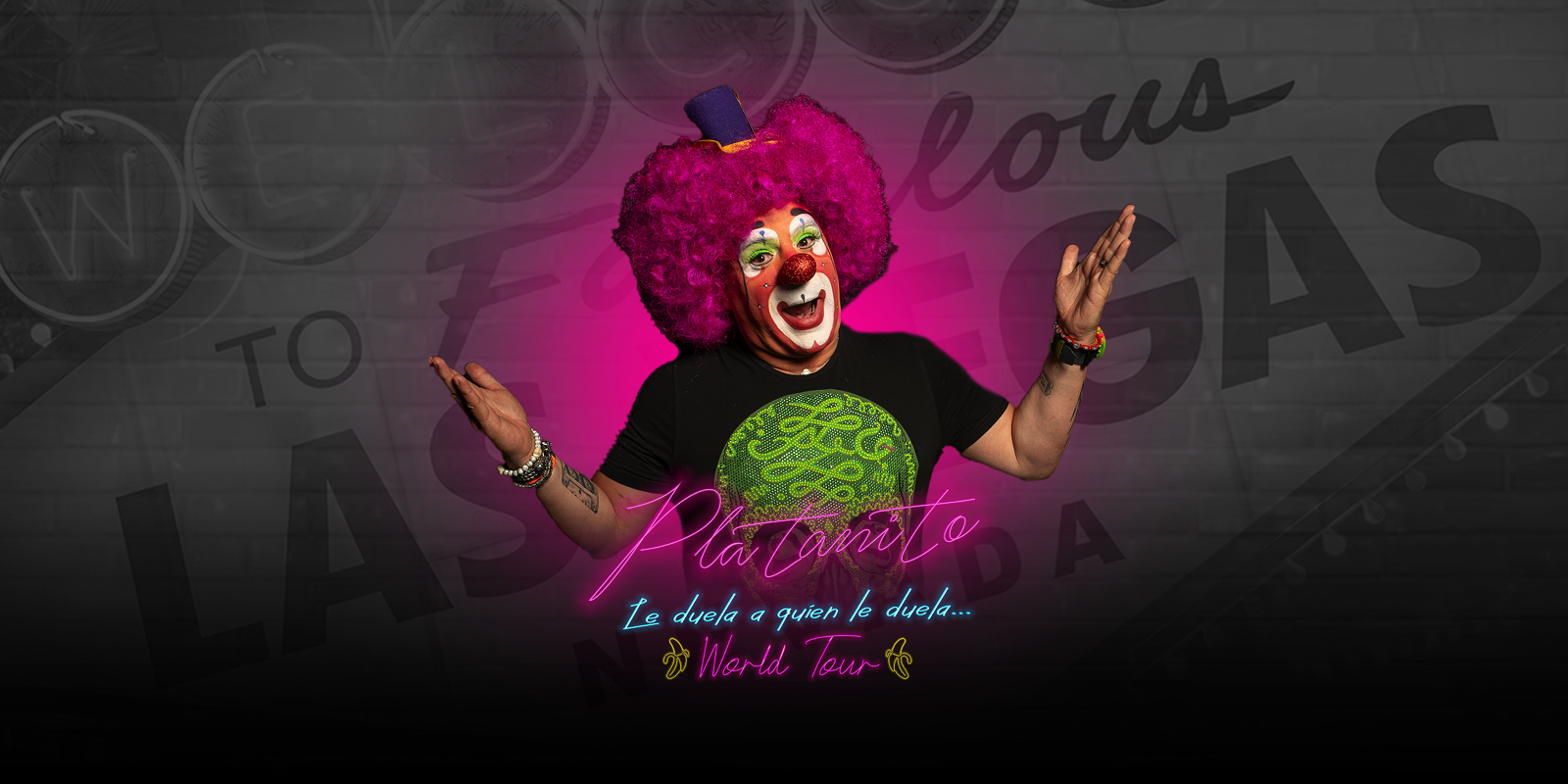 Platanito comedy show creative showing a clown
