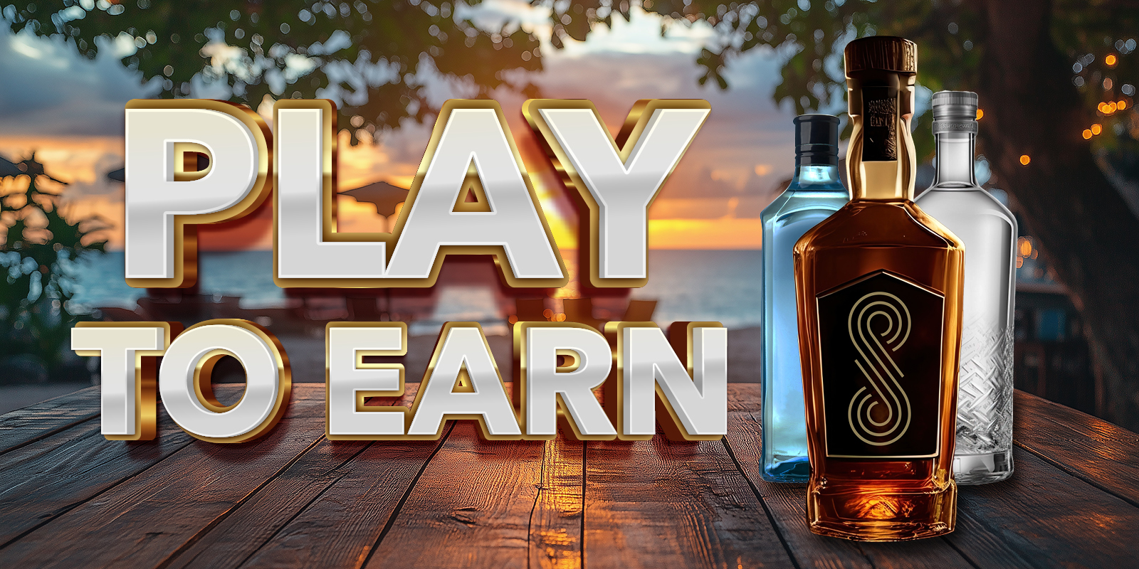 play to earn sahara spirits showing bottles of liquor