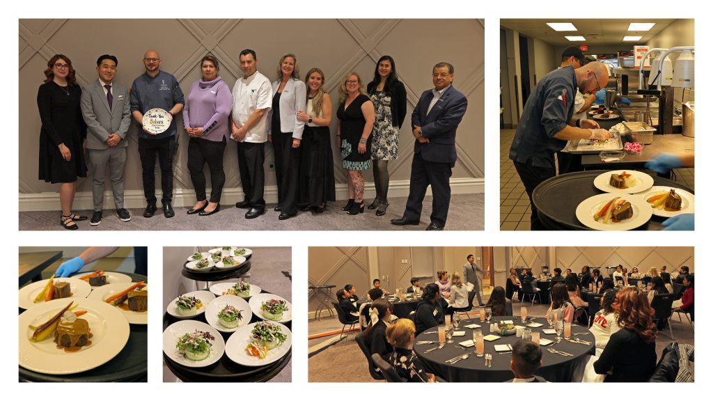 a picture of the staff and students at a lunch